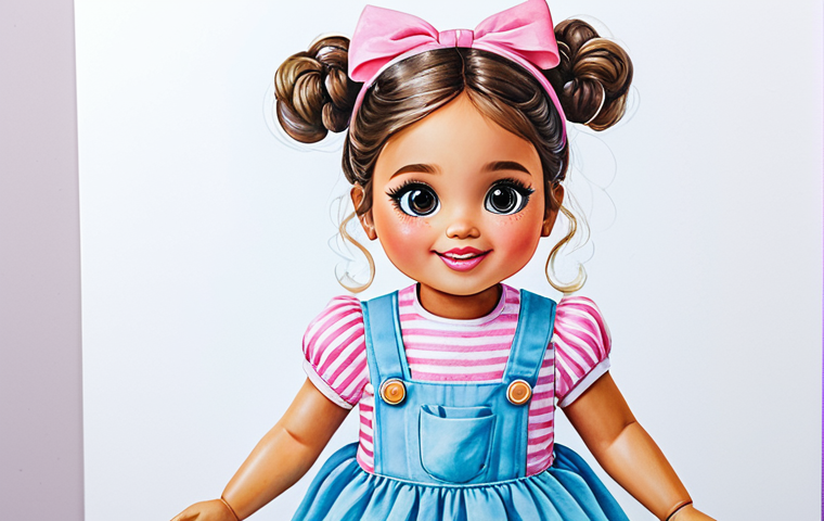 LOL 서프라이즈 캐릭터별 팬 아트 - Watercolor LOL Surprise Portrait**

"A vibrant watercolor painting of a LOL Surprise doll character,...