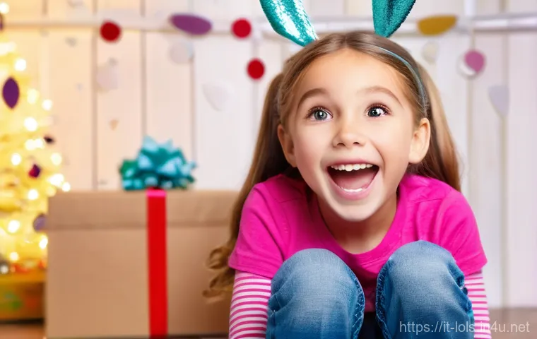 LOL 서프라이즈의 키즈 크리에이터로 돈 벌기 - **"A close-up shot of a young, excited child (approximately 8-12 years old, fully clothed in a brigh...