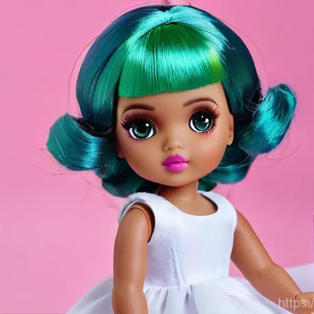 LOL 서프라이즈 DIY 캐릭터 커스터마이징 - **Vibrant Artistic Transformation: A Custom Painted LOL Surprise Doll**
    A close-up, highly detai...