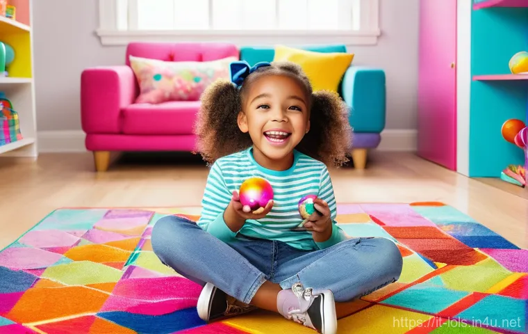 LOL 서프라이즈와 관련된 어린이 교육 프로그램 - **Prompt: The Thrill of Unboxing and Discovery**
"A joyful 7-year-old girl with bright, curious ...