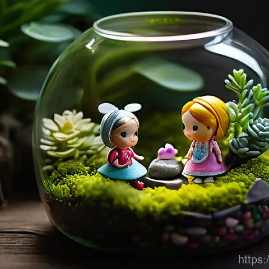 LOL 서프라이즈를 활용한 인테리어 소품 만들기 - **Miniature Enchanted Terrarium with LOL Surprise Dolls:** A beautifully crafted, whimsical miniatur...
