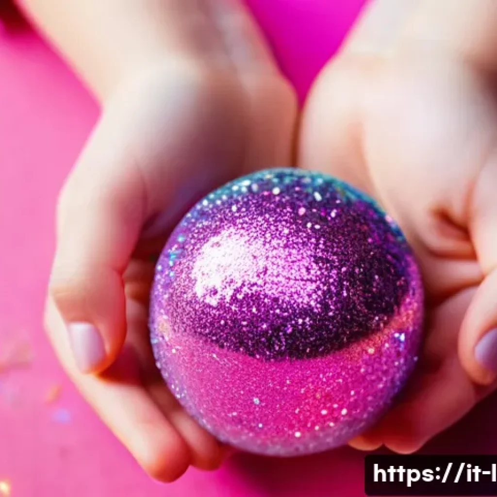 LOL 서프라이즈의 글로벌 시장 동향 - A close-up of a child's hands, gently unwrapping the final layer of a sparkling, multi-layered LOL S...