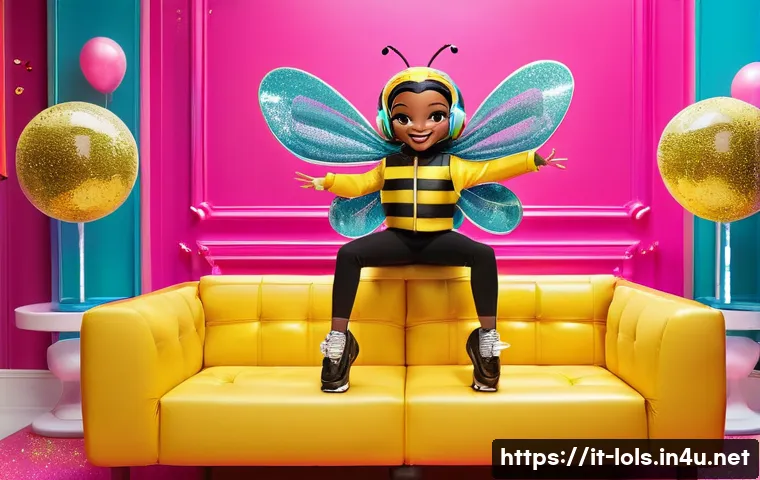 LOL 서프라이즈와 연계된 애니메이션 캐릭터 - A vibrant, animated scene inside the "L.O.L. Surprise! House of Surprises!". Royal Bee, Lady Diva, S...