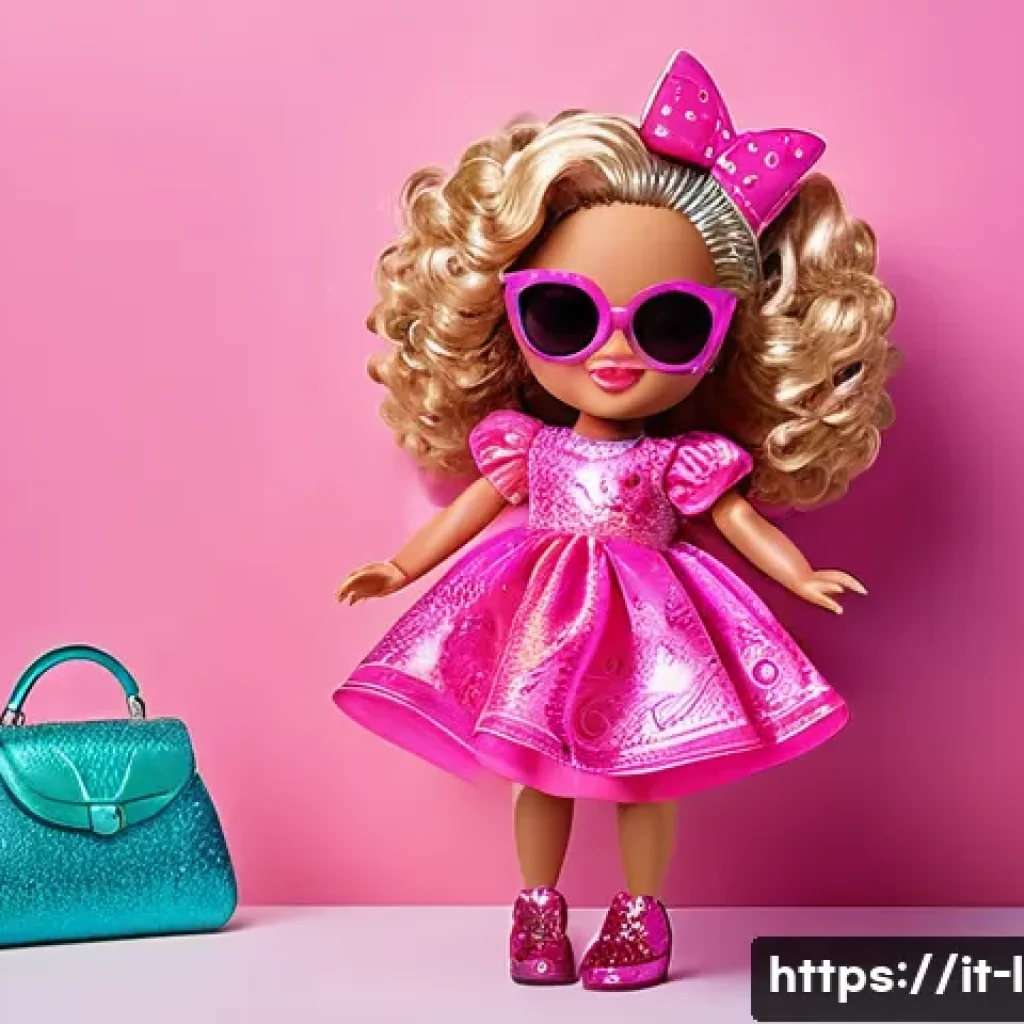 LOL 서프라이즈의 캐릭터 성격별 분류 - A vibrant LOL Surprise doll standing confidently in a bright, colorful setting that reflects her per...