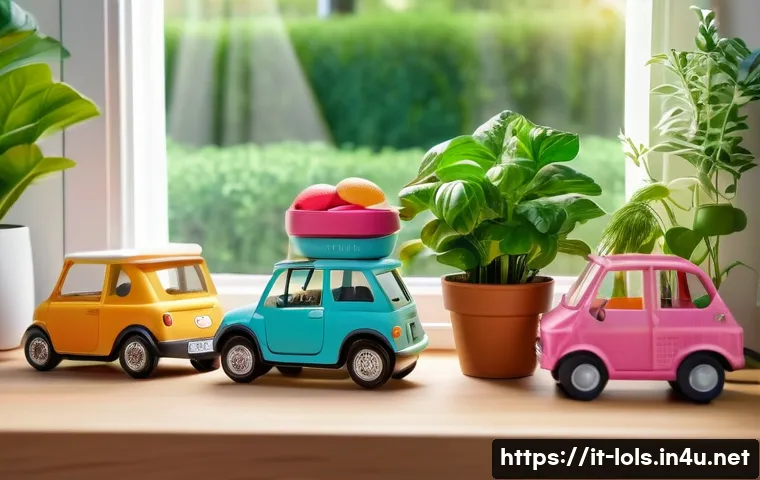LOL 서프라이즈의 환경 친화적 측면 - A vibrant scene showcasing eco-friendly LOL Surprise toys made from recycled and bioplastic material...