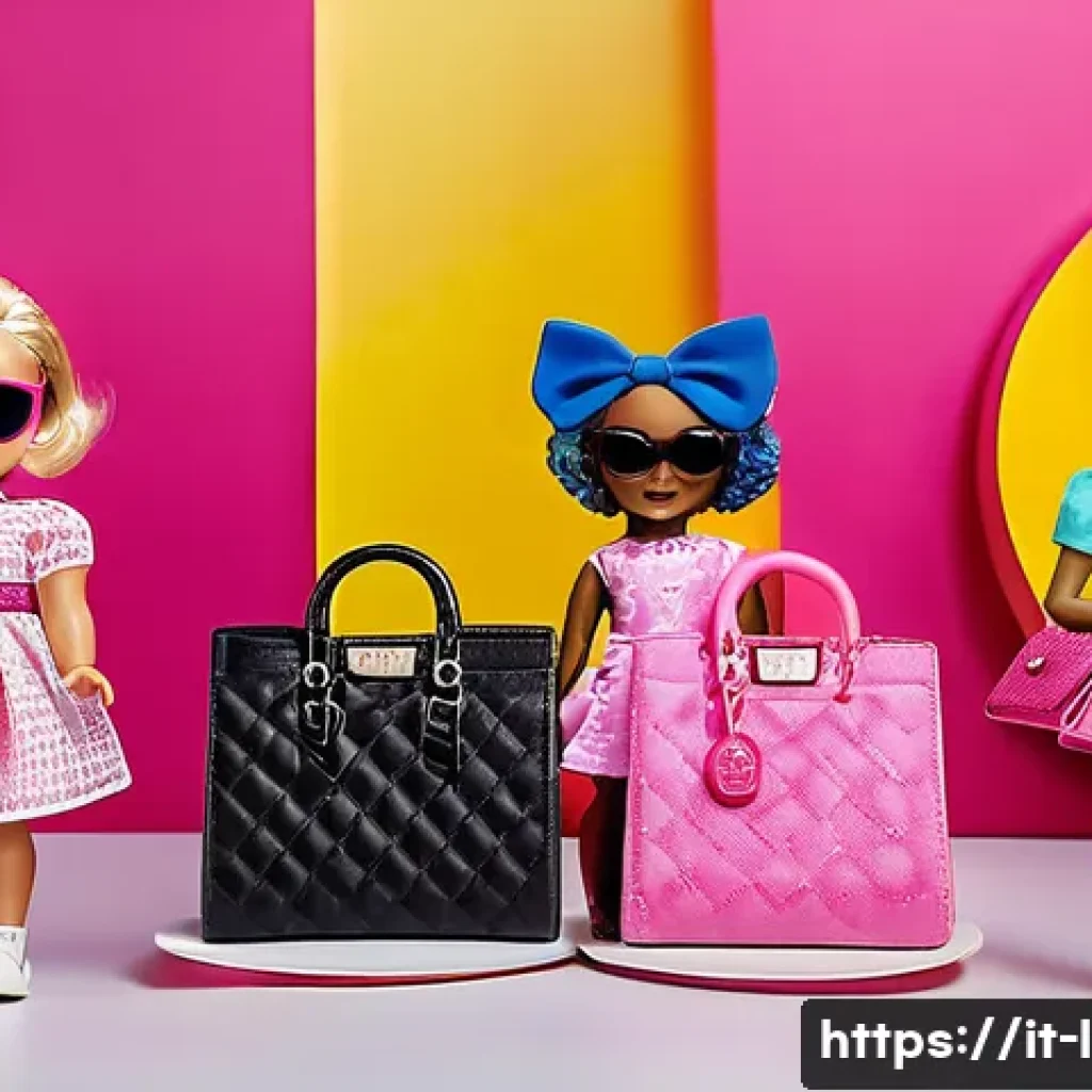 LOL 서프라이즈의 인기 키트 추천 - A vibrant and detailed scene featuring a collection of LOL Surprise O.M.G. dolls styled with trendy,...