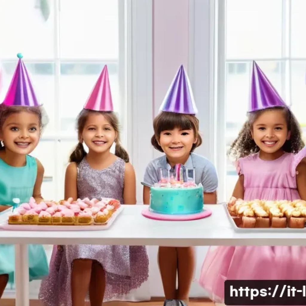 LOL 서프라이즈의 다양한 활용법 소개 - A vibrant children&rsquo;s birthday party scene themed around LOL Surprise dolls, featuring colorful ballo...