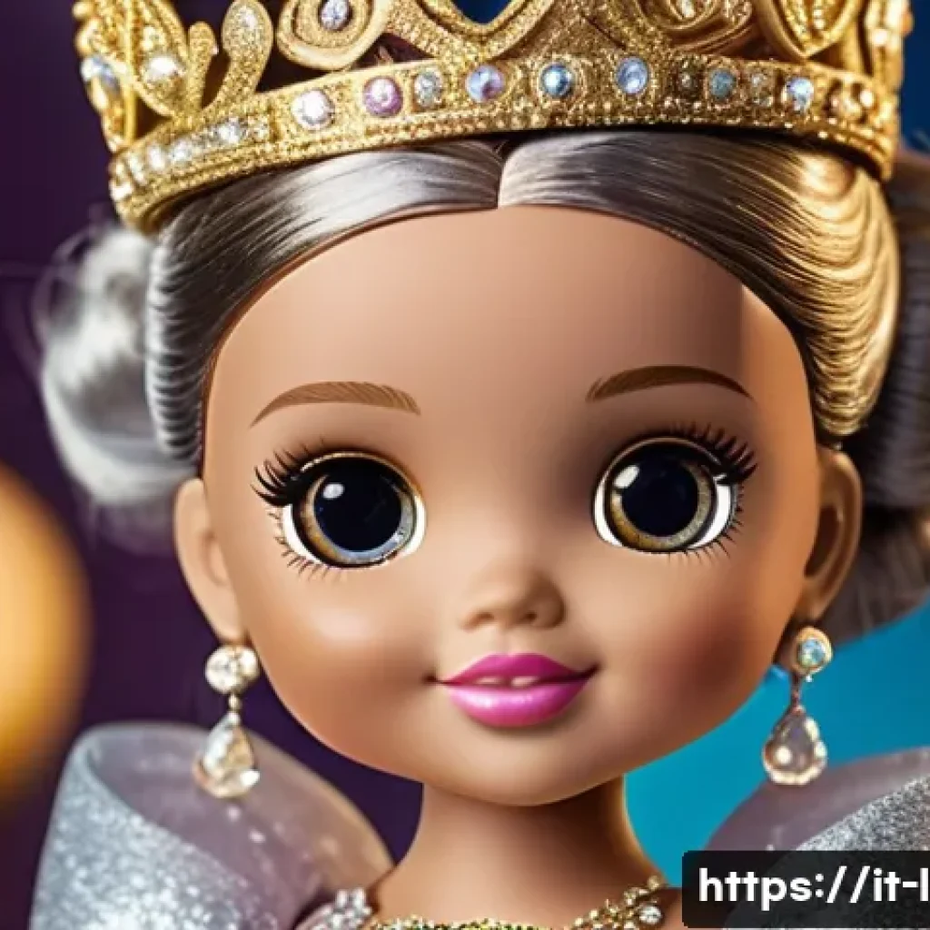 LOL 서프라이즈 캐릭터별 인기 투표 결과 - A vibrant, detailed illustration of a LOL Surprise doll named "Glitter Queen" designed for children ...