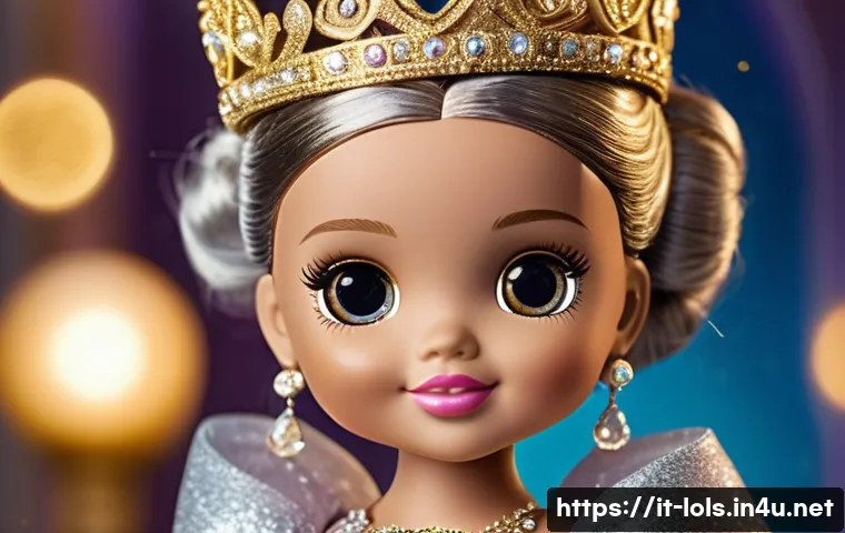 LOL 서프라이즈 캐릭터별 인기 투표 결과 - A vibrant, detailed illustration of a LOL Surprise doll named "Glitter Queen" designed for children ...