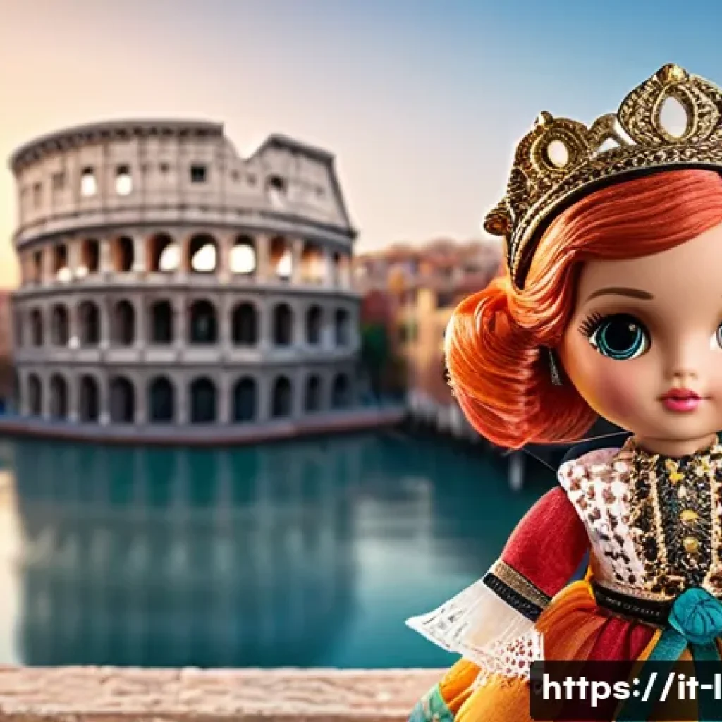 LOL 서프라이즈의 다양한 글로벌 트렌드 사례 분석 - A vibrant LOL Surprise doll styled with traditional Italian fashion influences, wearing a colorful, ...