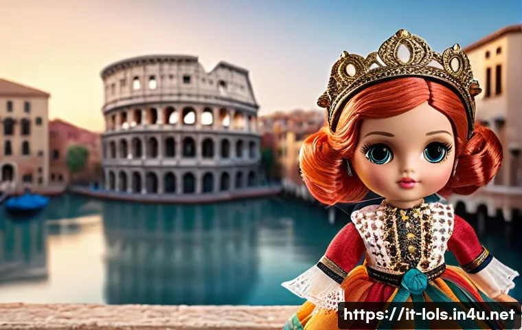 LOL 서프라이즈의 다양한 글로벌 트렌드 사례 분석 - A vibrant LOL Surprise doll styled with traditional Italian fashion influences, wearing a colorful, ...