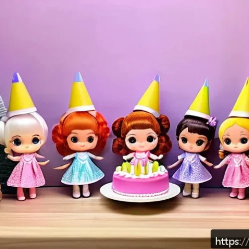 Home 33 LOL 서프라이즈 오픈 후 활용 가능한 창의적 아이템 - A vibrant and playful birthday party table centerpiece featuring LOL Surprise dolls wearing colorful...