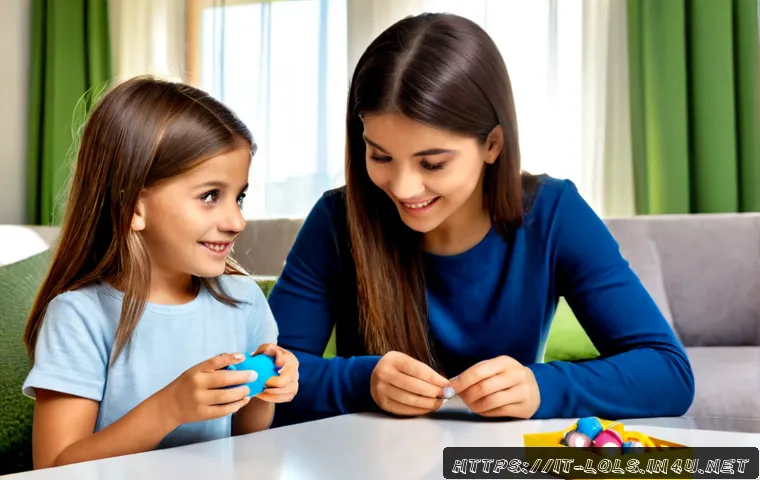 LOL 서프라이즈의 소비자 만족도와 리뷰 활용 사례 - Photorealistic Italian family in a bright modern living room, a parent and two school-age children h...